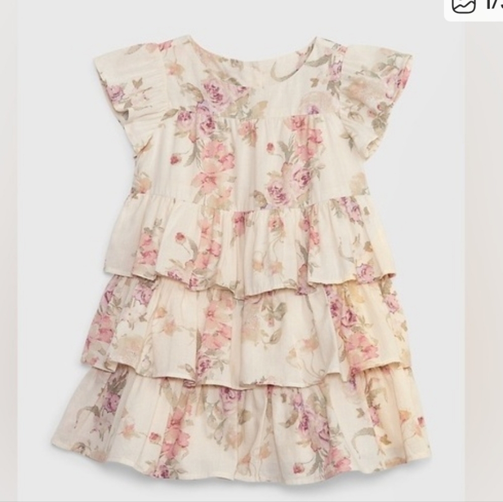 LoveShackFancy X GAP Pink and Purple Floral Dress
